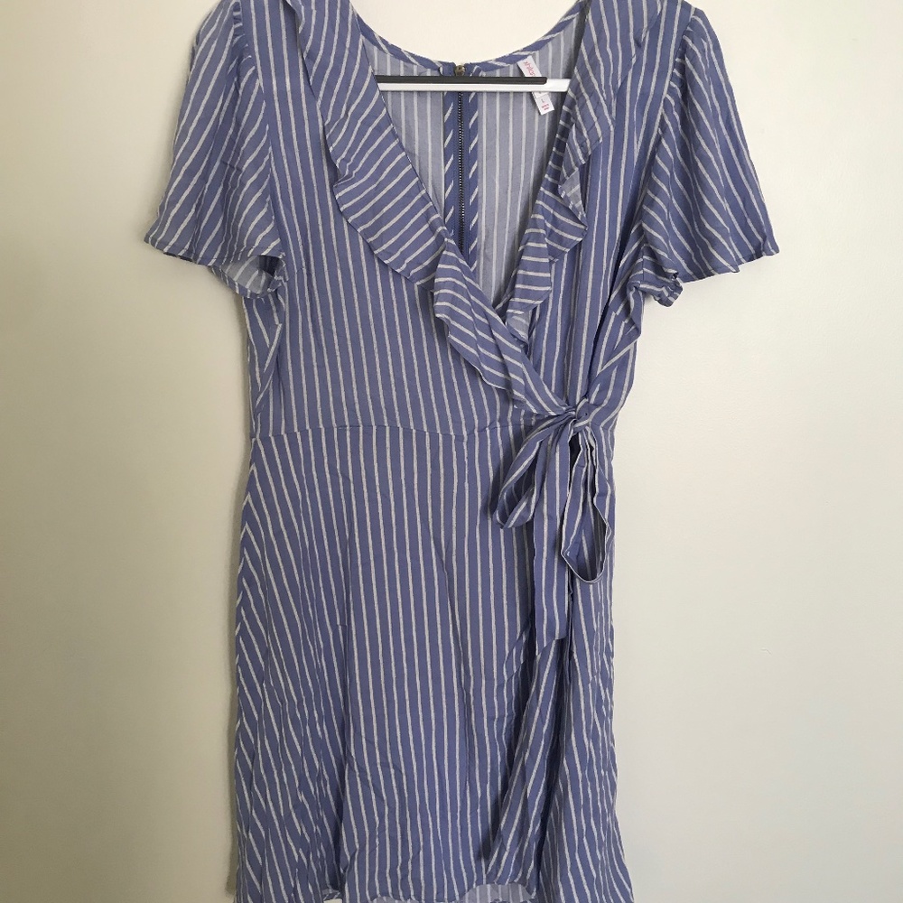 Target - White and Blue stripped tie dress